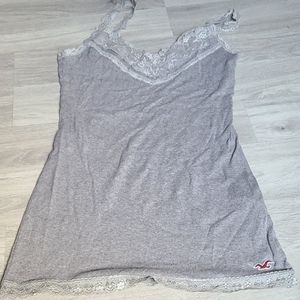Hollister Grey tank with lace